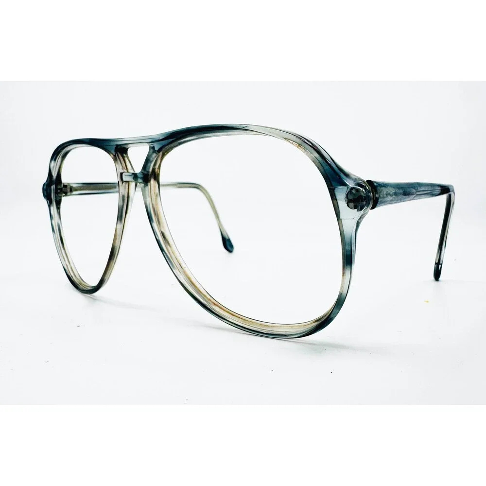William Grey Eyeglass Frames Mens Gray Aviator Double Bridge 59-14-145 59mm